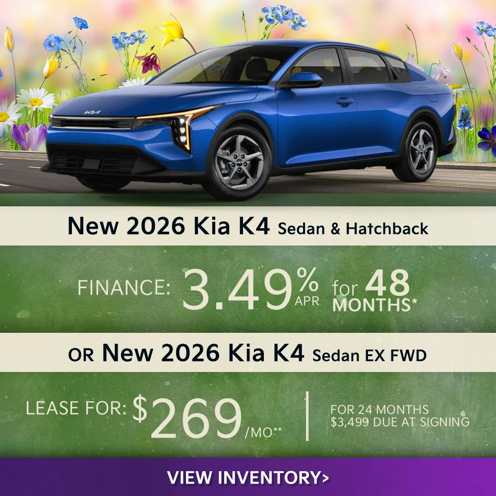 New 2026 Kia K4 Sedan & Hatchback OR New 2026 Kia K4 Sedan EX FWD