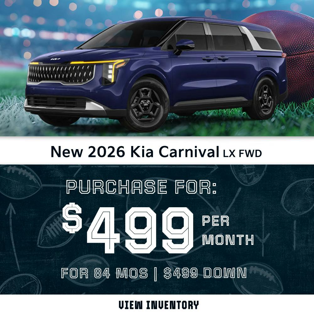 New 2026 Kia Carnival – Purchase for $499 Per Month