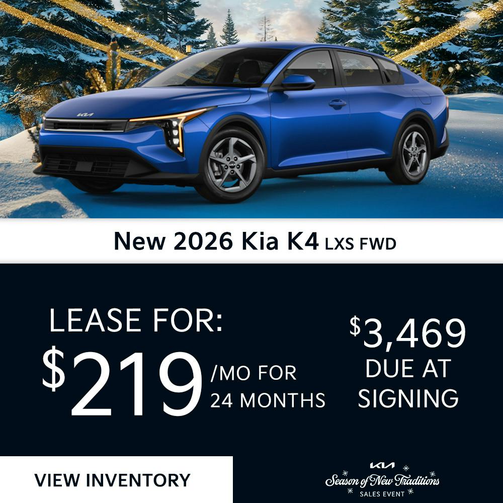 New 2025 Kia K4 LXS FWD
