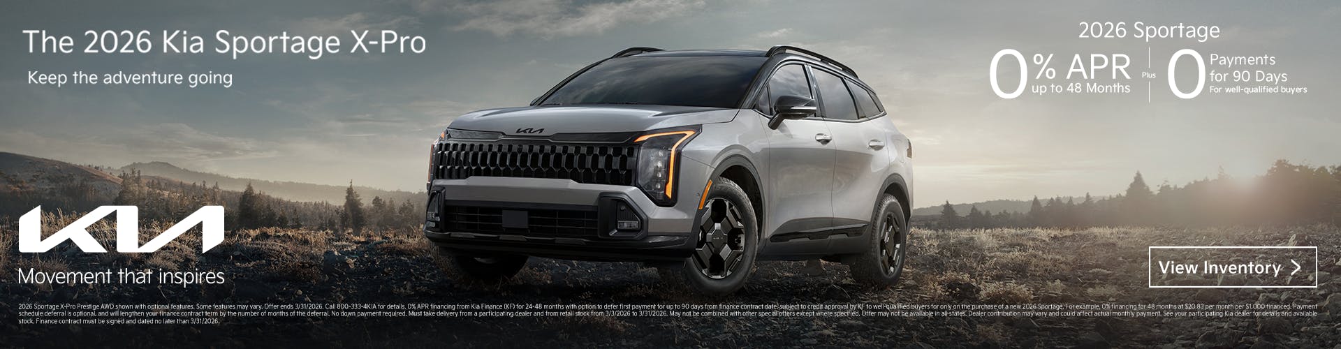 2026 Sportage 0% APR