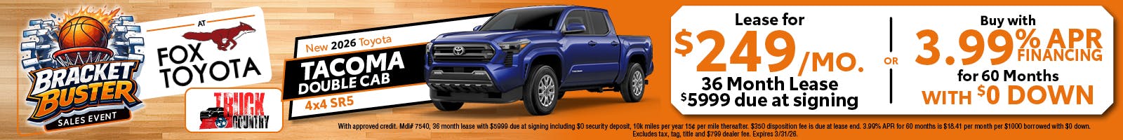 2025 Toyota Tacoma Lease & APR