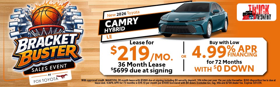 2026 Toyota Camry Hybrid Lease & APR | Fox Toyota