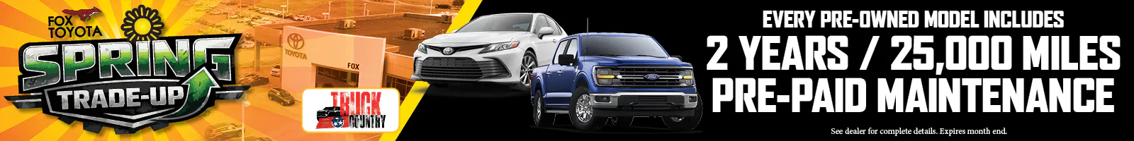 Pre-paid Maintenance Included | Fox Toyota