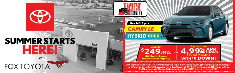 New 2026 Toyota Camry | Fox Toyota