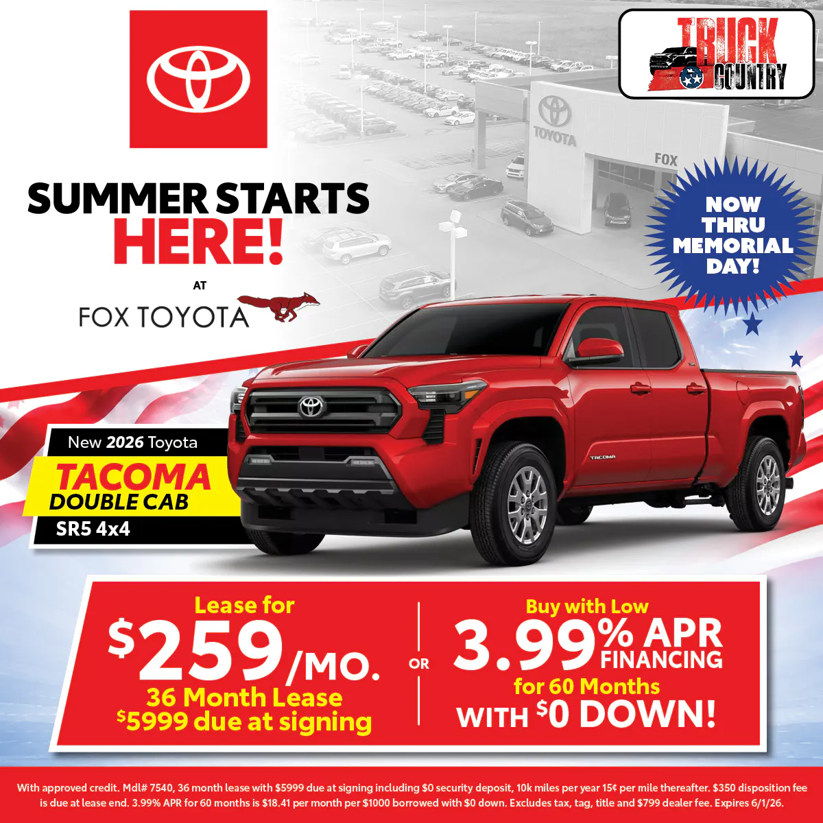 New 2026 Toyota Tacoma | Fox Toyota