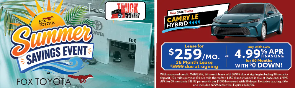 New 2026 Toyota Camry | Fox Toyota