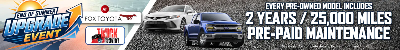Pre-Paid Maintenance Used | Fox Toyota