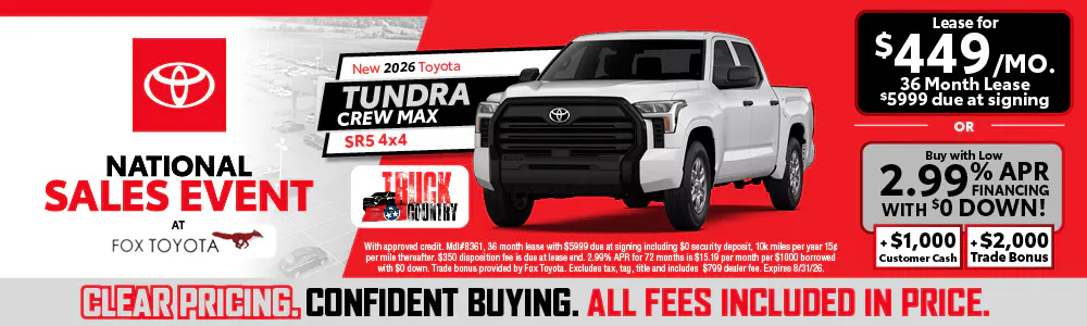 New 2026 Toyota Tundra | Fox Toyota
