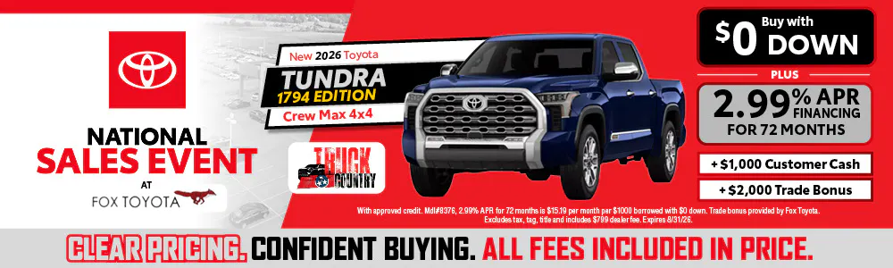 New 2026 Toyota Tundra 1794 | Fox Toyota