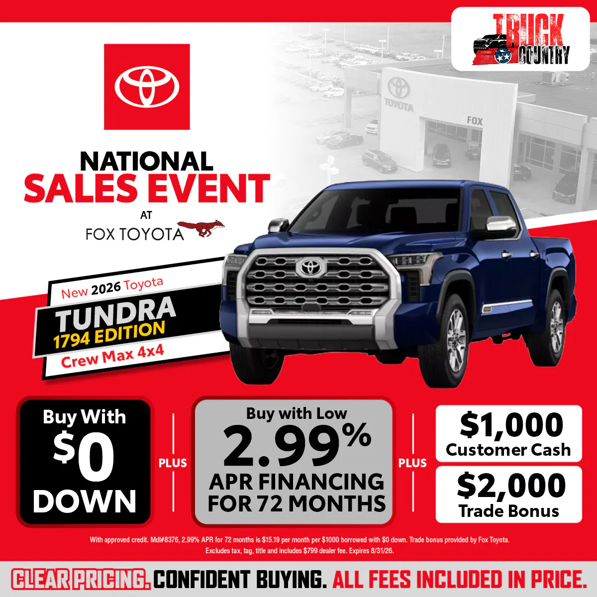 New 2026 Toyota Tundra 1794 | Fox Toyota
