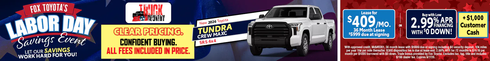 New 2026 Toyota Tundra