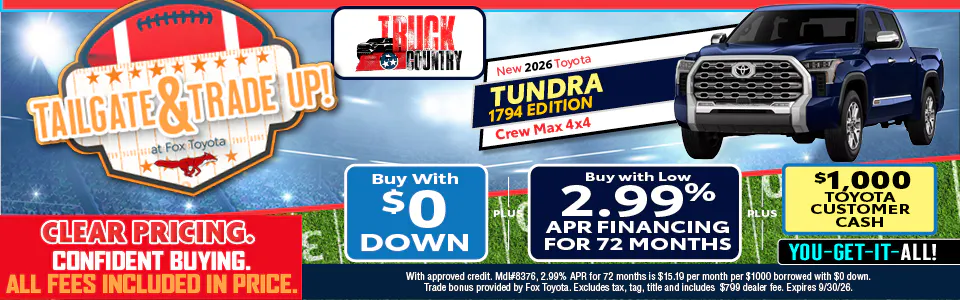 New 2026 Toyota Tundra 1794 | Fox Toyota