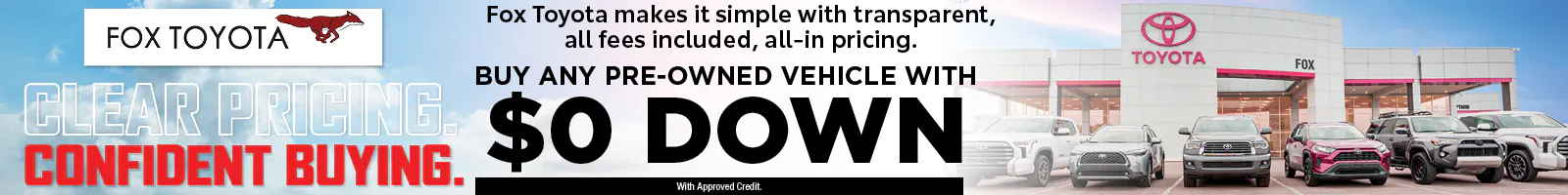 Buy Pre-Owned $0 Down t&b | Fox Toyota