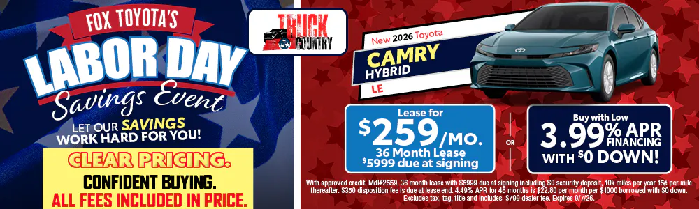New 2026 Toyota Camry | Fox Toyota