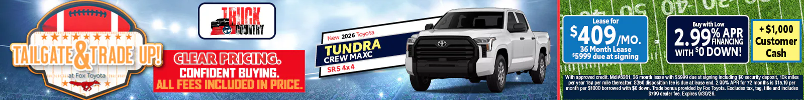 New 2026 Toyota Tundra