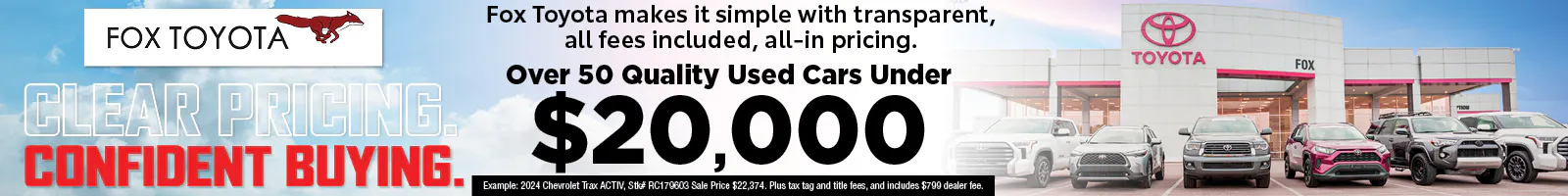 Used Cars Starting Under $20K t&b | Fox Toyota