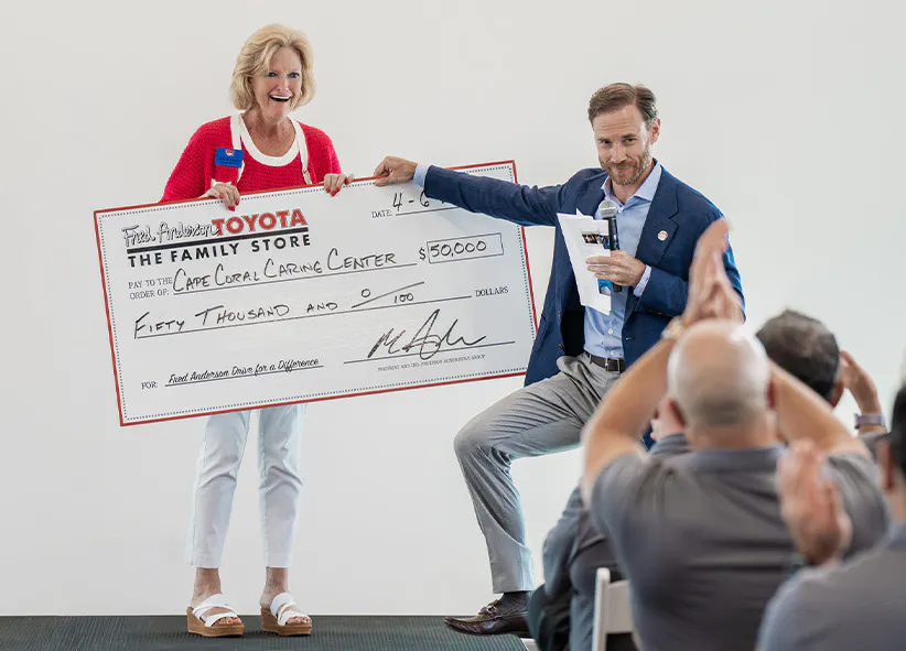 $50,000 check presentation to Cape Coral Caring Center