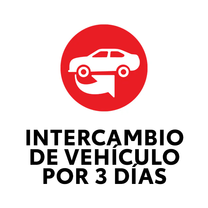 Intercambio de vehículo por 3 días