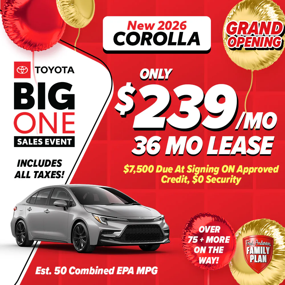 New 2026 Corolla | Fred Anderson Toyota of Cape Coral