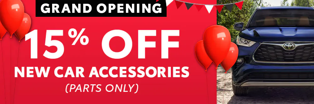 15% Off New Car Accessories | Fred Anderson Toyota of Cape Coral