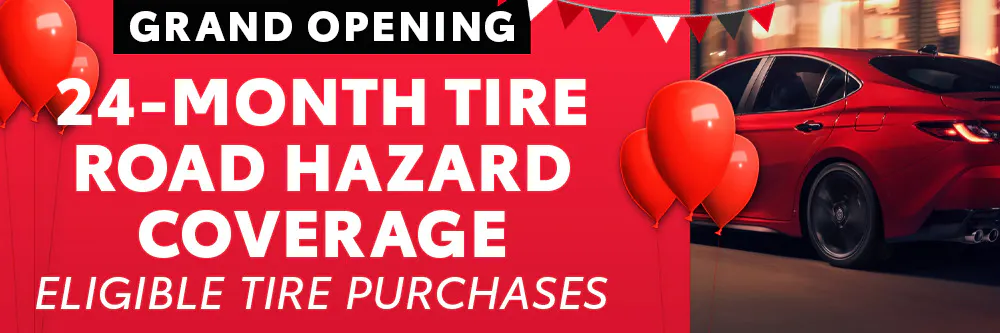 24-Month Tire Road Hazard Coverage – Eligible Tire Purchases | Fred Anderson Toyota of Cape Coral