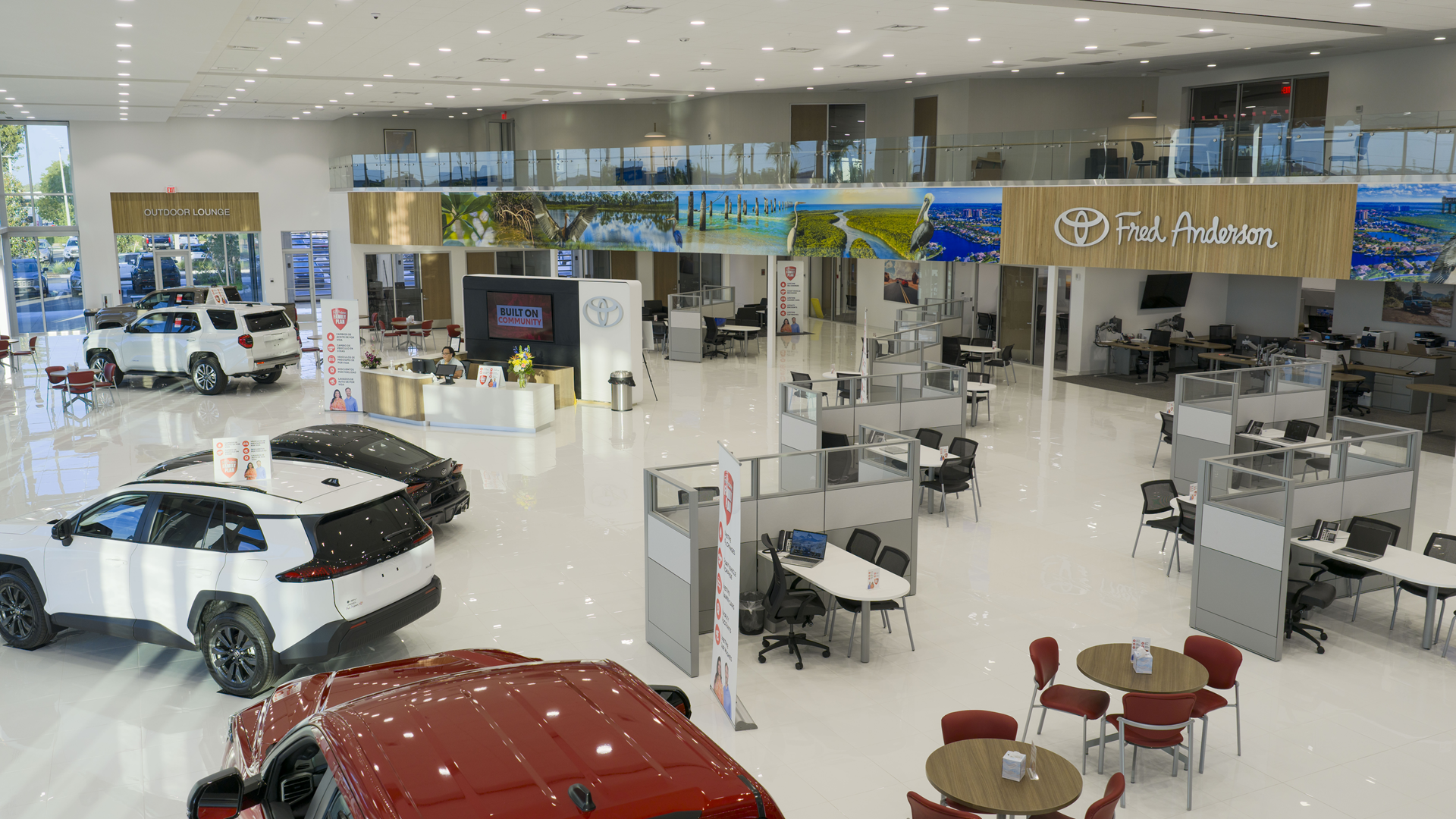Showroom interior at Fred Anderson Toyota of Cape Coral