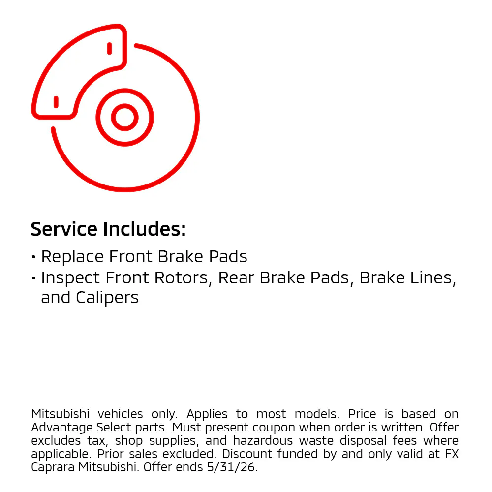 Brake Special | FX Caprara Mitsubishi