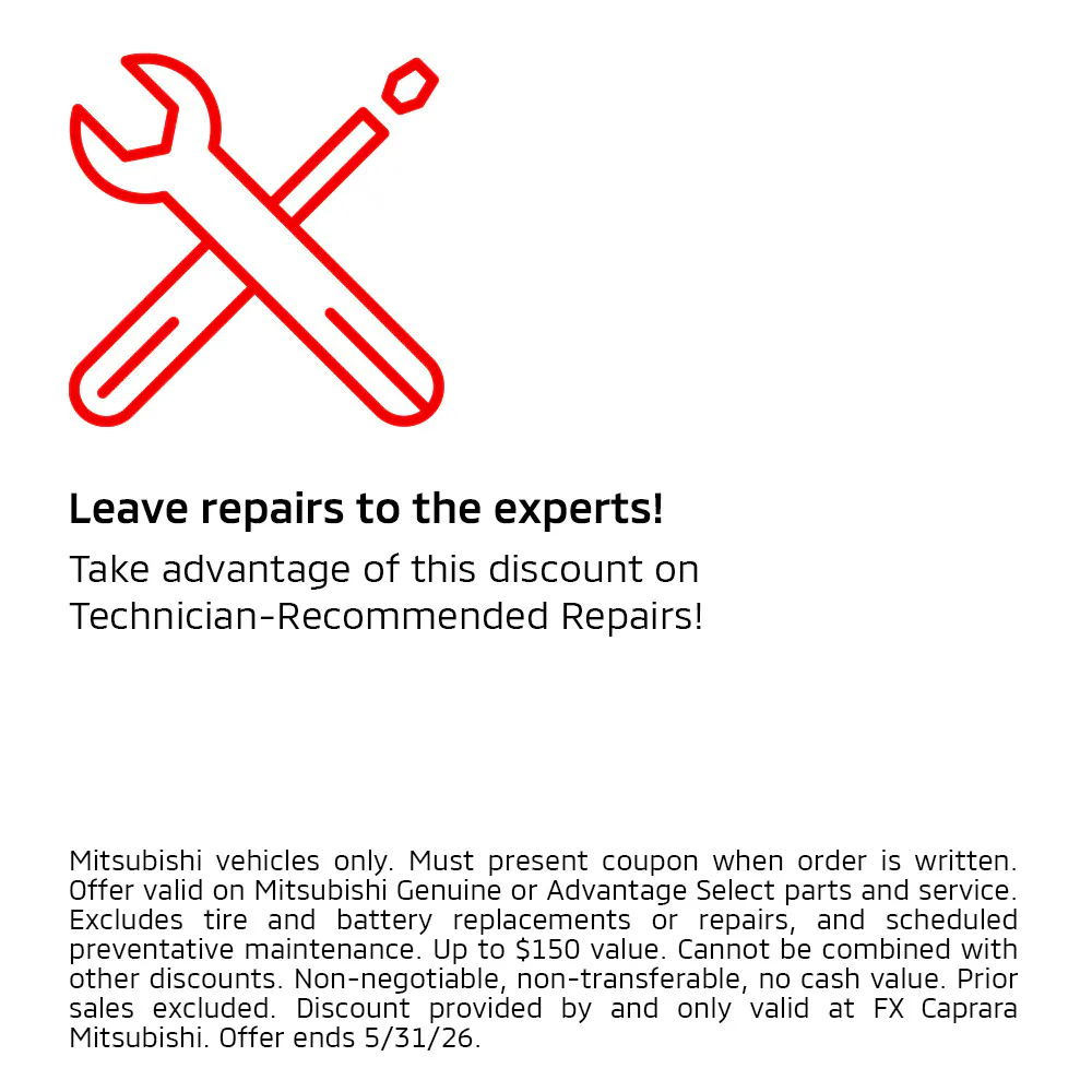 Repair Discount | FX Caprara Mitsubishi
