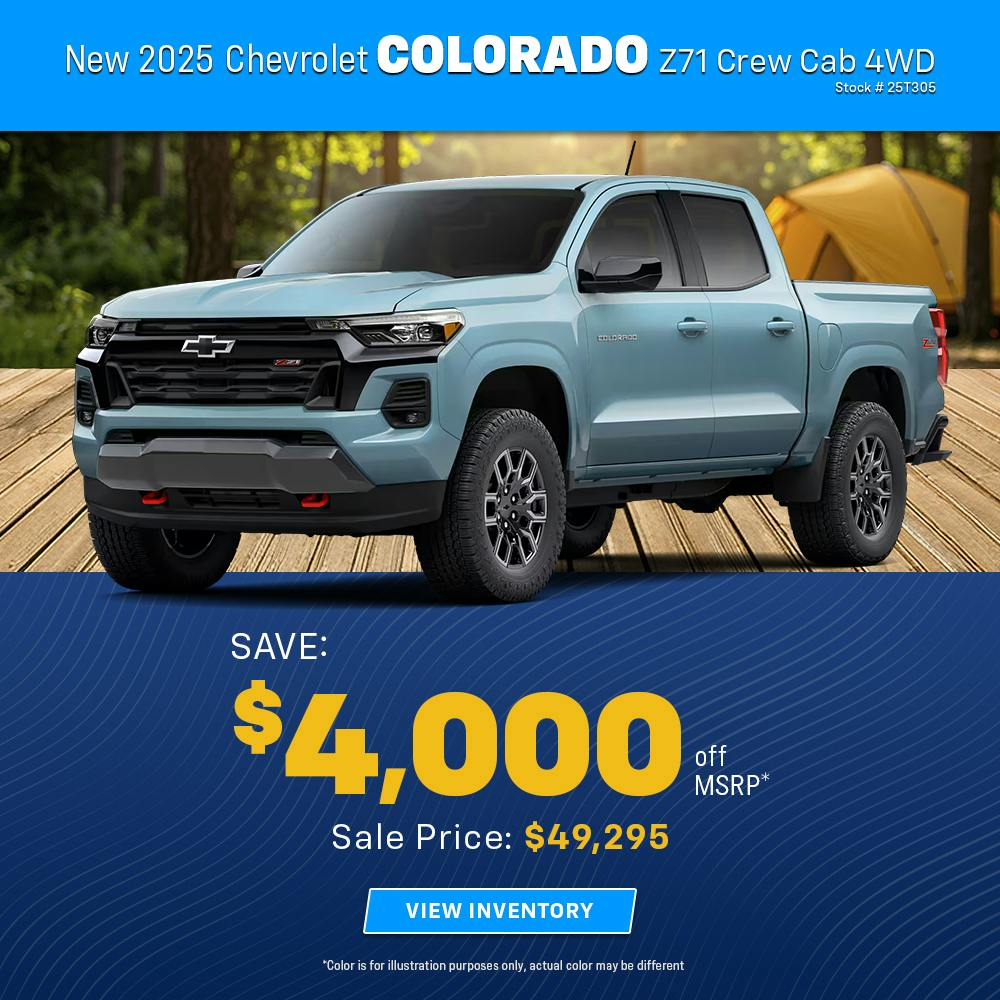 New 2025 Chevrolet Colorado Z71 Crew Cab 4WD | Galles Chevrolet