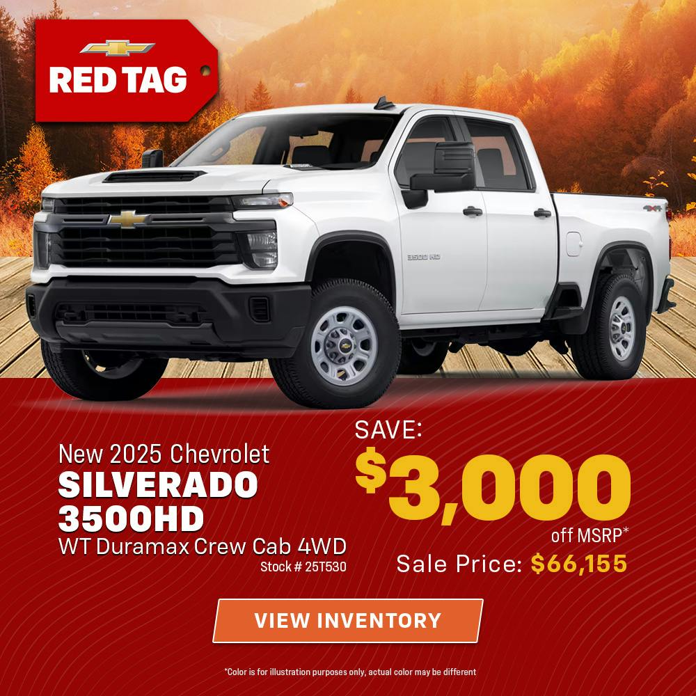 New 2025 Chevrolet Silverado 3500HD WT Duramax Crew Cab 4WD