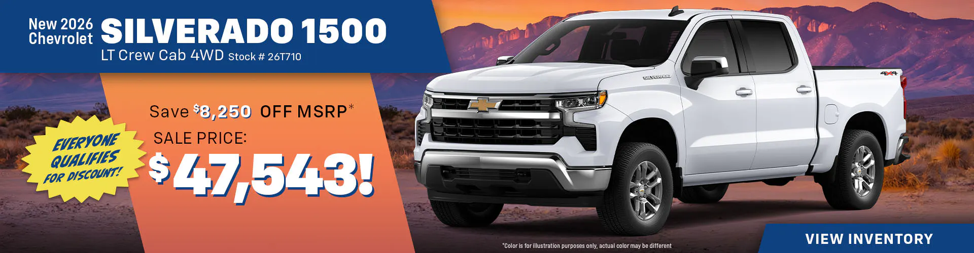 New 2026 Chevrolet Silverado 1500 LT Crew Cab 4WD