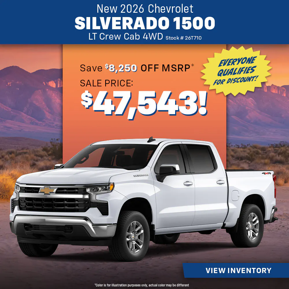 New 2026 Chevrolet Silverado 1500 LT Crew Cab 4WD