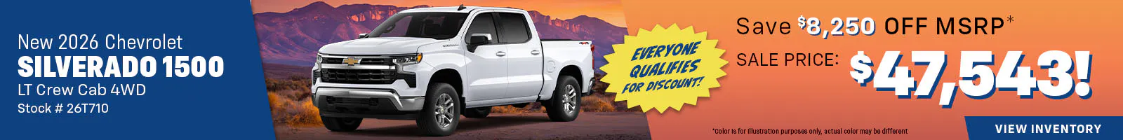New 2026 Chevrolet Silverado 1500 LT Crew Cab 4WD