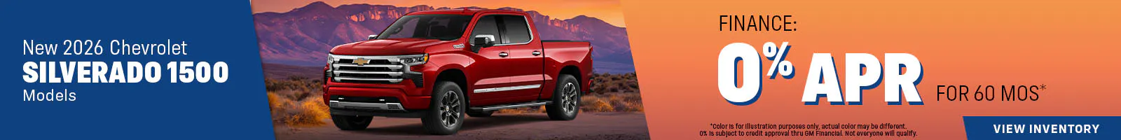New 2026 Chevrolet Silverado 1500 Models