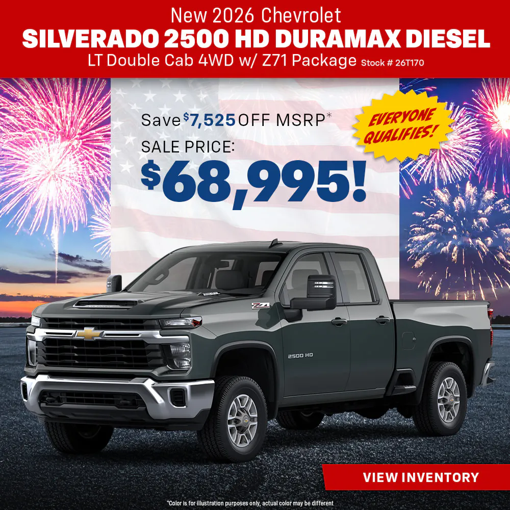 New 2026 Chevrolet Silverado 2500 HD Duramax Diesel LT Double Cab 4WD w/ Z71 Package | Galles Chevrolet