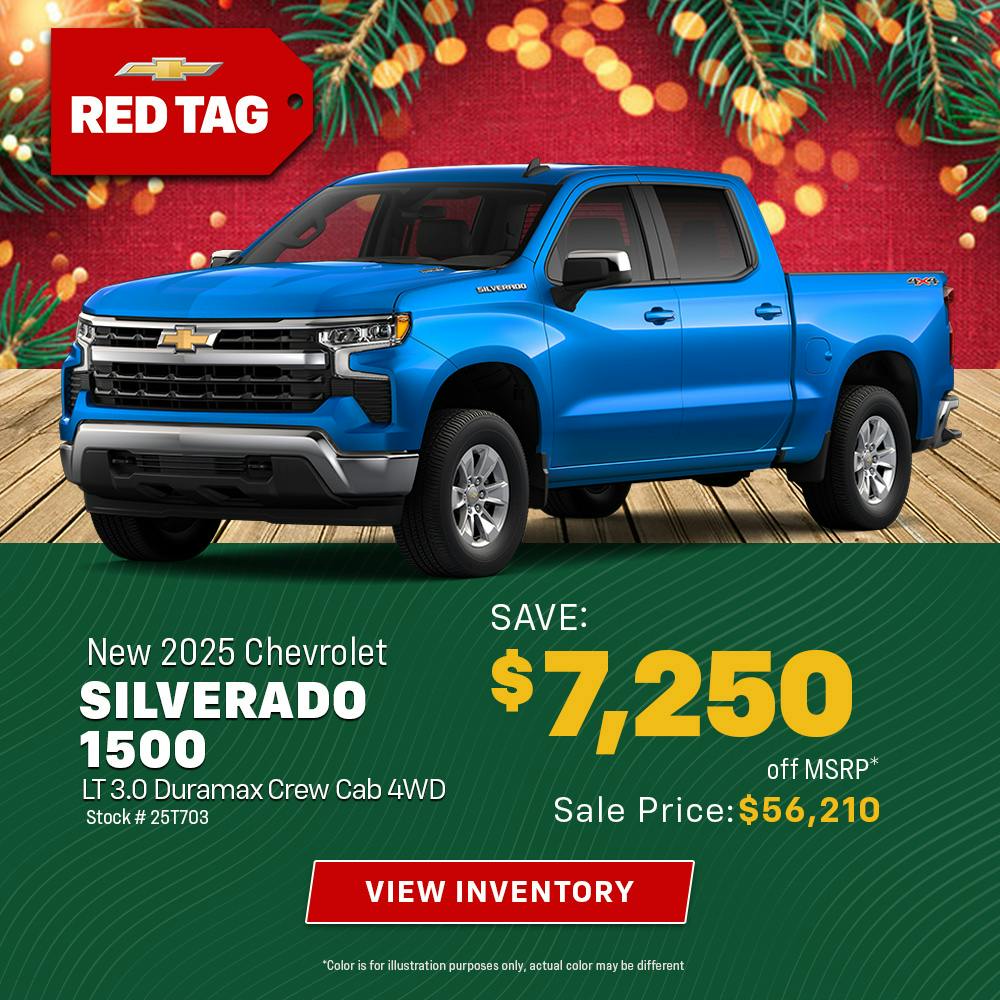 New 2025 Chevrolet Silverado 1500 LT 3.0 Duramax Crew Cab 4WD