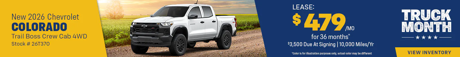 New 2026 Chevrolet Colorado Trail Boss Crew Cab 4WD