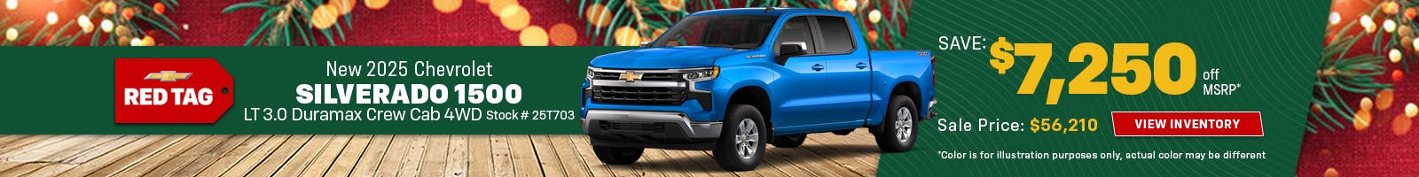 New 2025 Chevrolet Silverado 1500 LT 3.0 Duramax Crew Cab 4WD