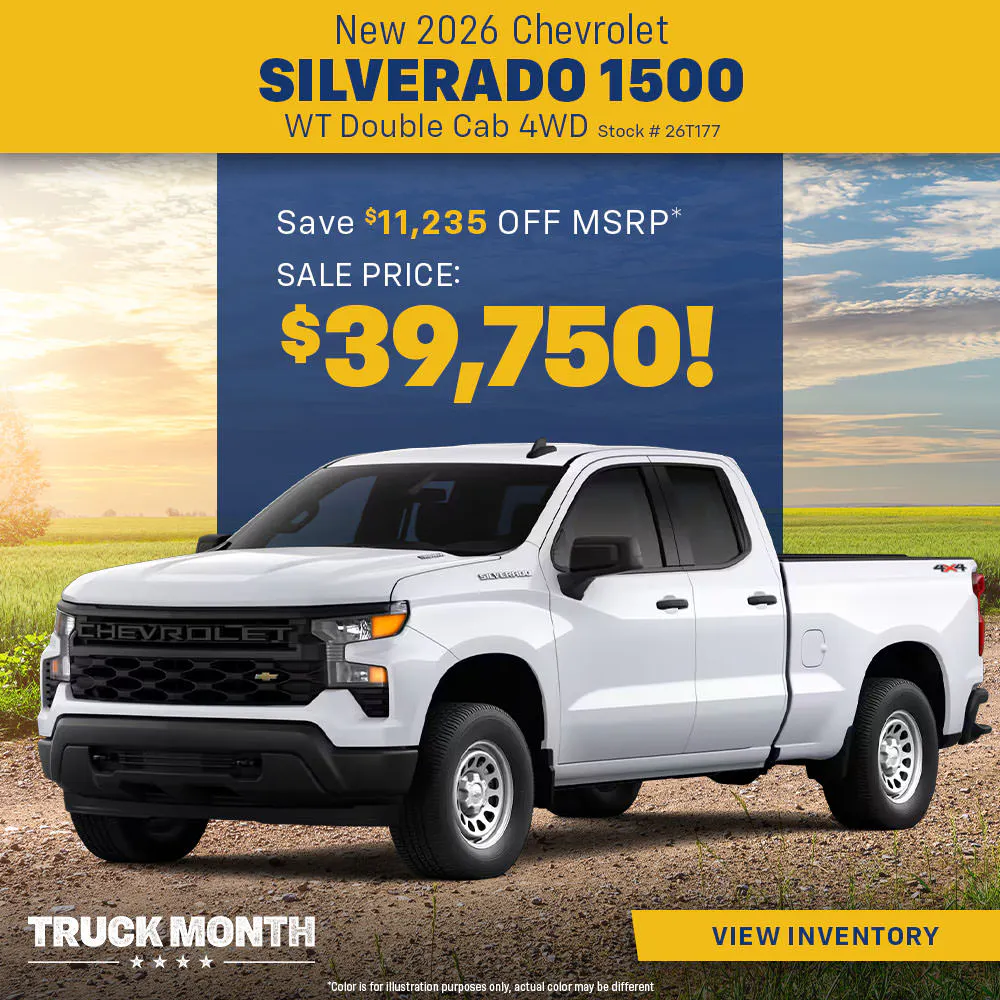 New 2026 Chevrolet Silverado 1500 WT Double Cab 4WD