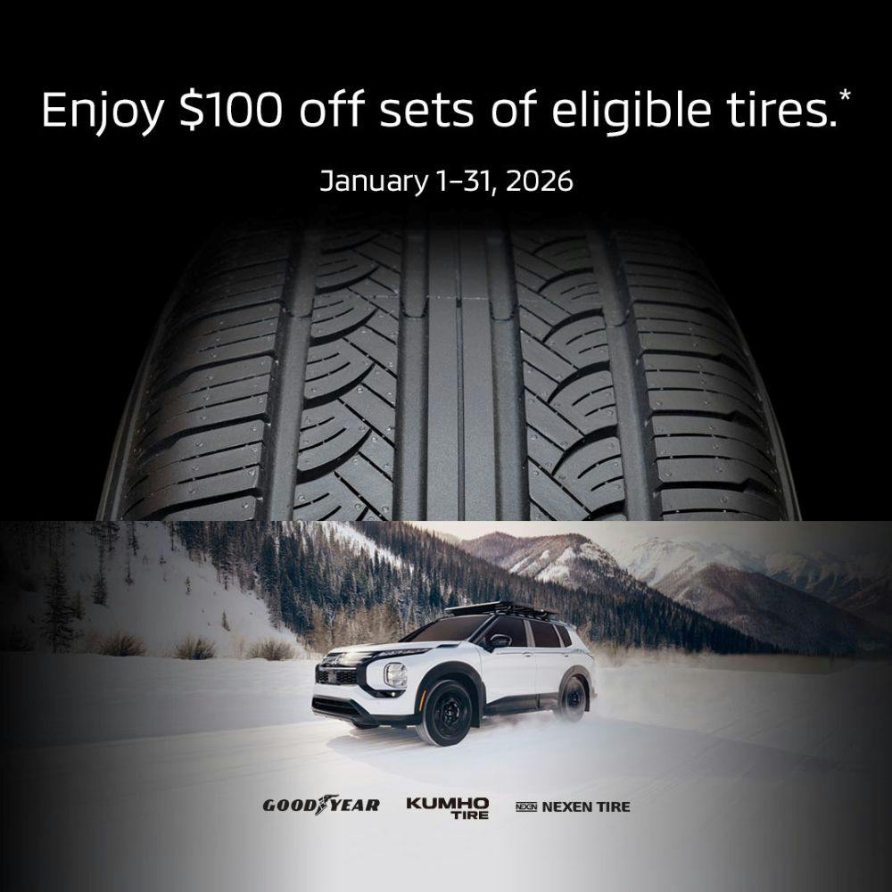 $100 off eligible tires | Giambalvo Mitsubishi