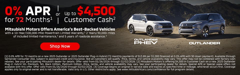 Outlander PHEV or Outlander | Giambalvo Mitsubishi