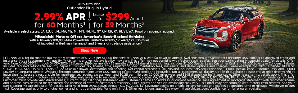 April 2026 Outlander Plug-in Hybrid | Giambalvo Mitsubishi