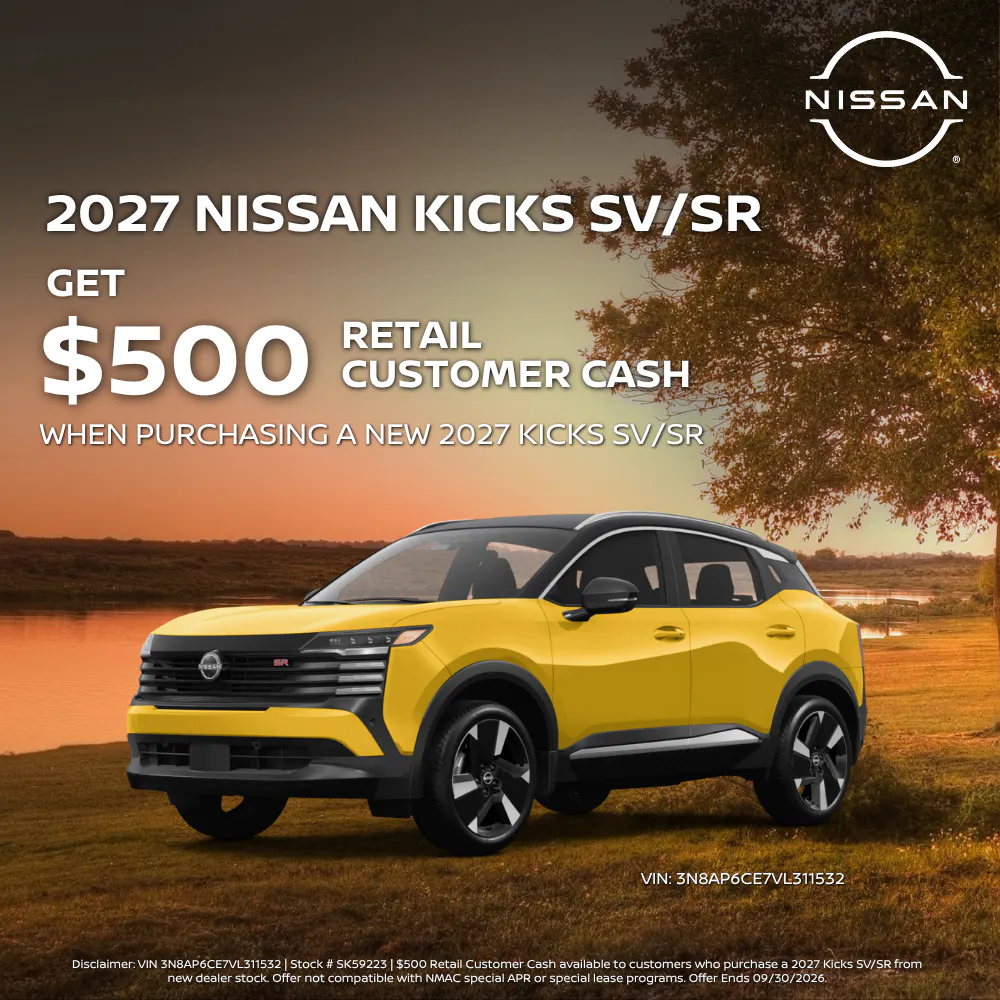 2027 Nissan Kicks SV/SR | Grainger Nissan of Anderson