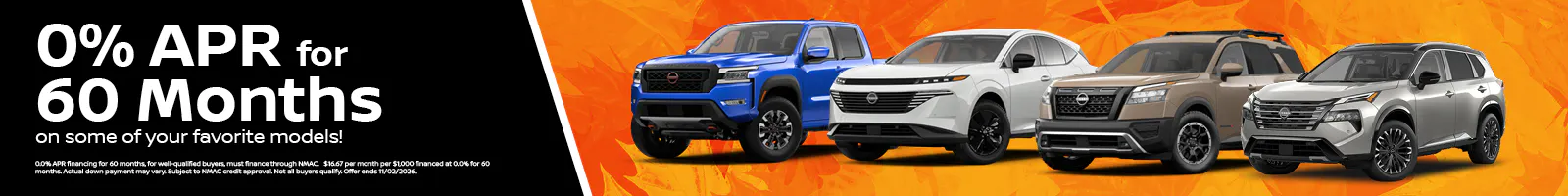 0% APR On Selected New Models