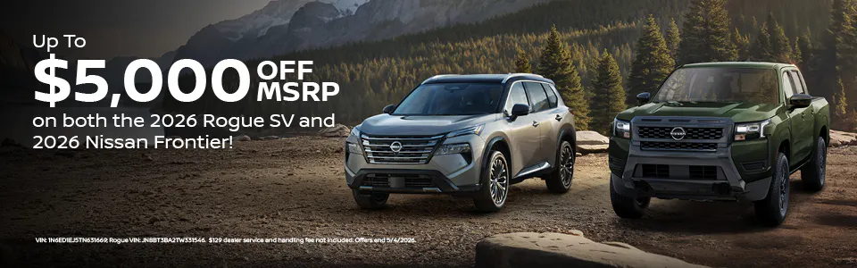 2026 Rogue SV and 2026 Nissan Frontier | Gray-Daniels Nissan North