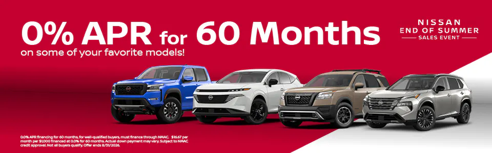 0% APR for 60 Months | Gray-Daniels Nissan North
