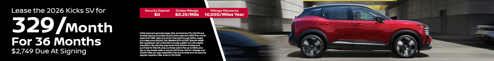 2026 Nissan Kicks SV