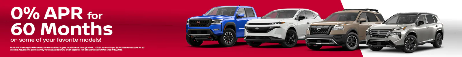 0% APR On Selected New Models