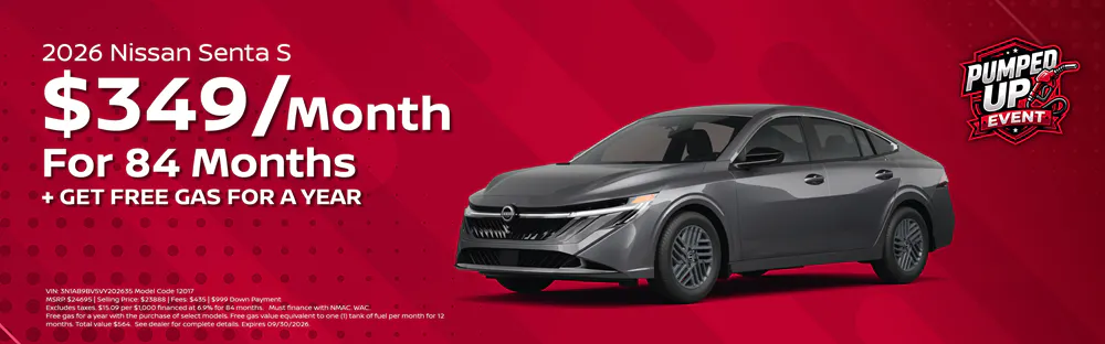 Nissan Sentra Get Pumped – Free Gas For a Year! | Gray-Daniels Nissan North