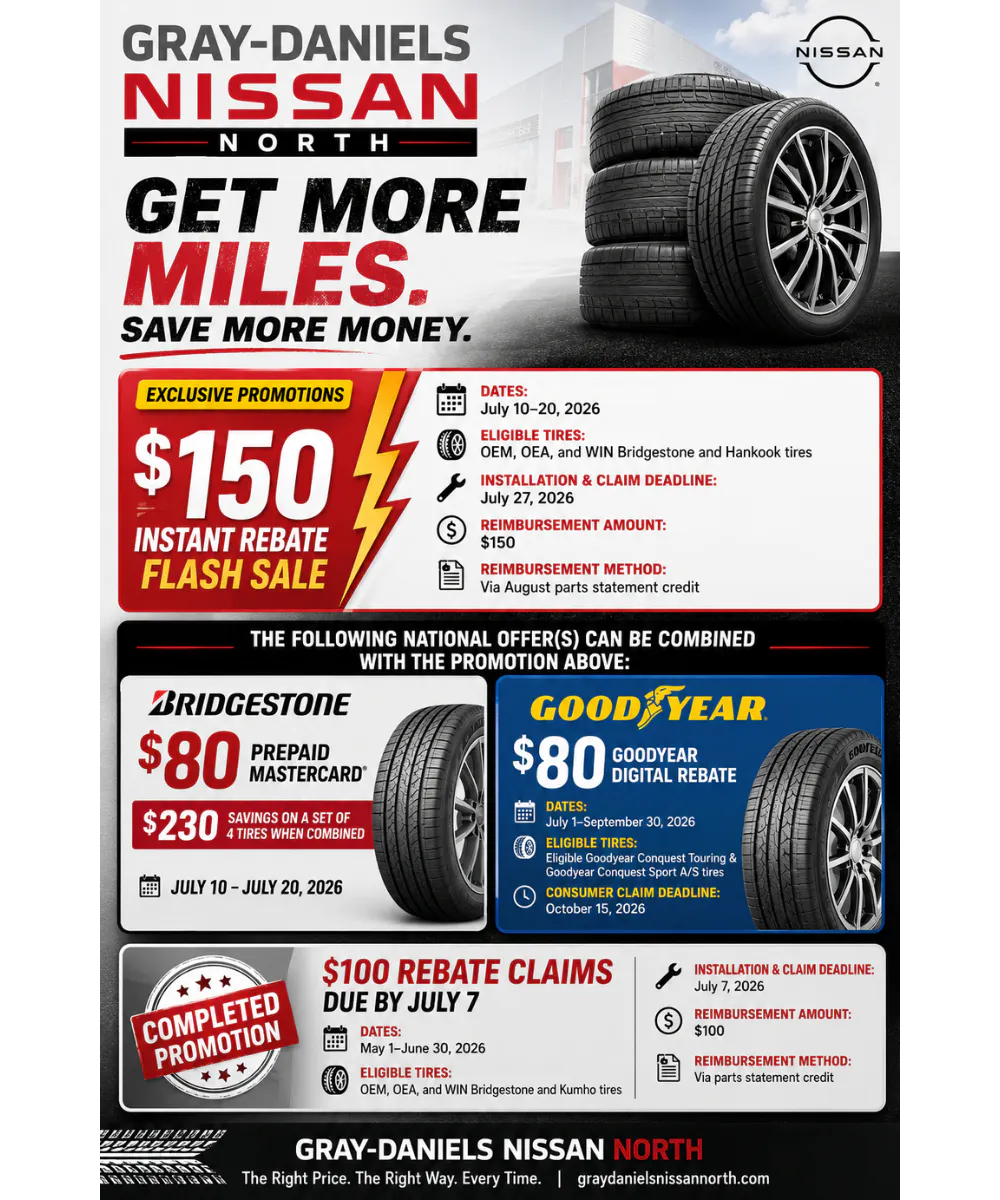 Tire Offers | Gray-Daniels Nissan North